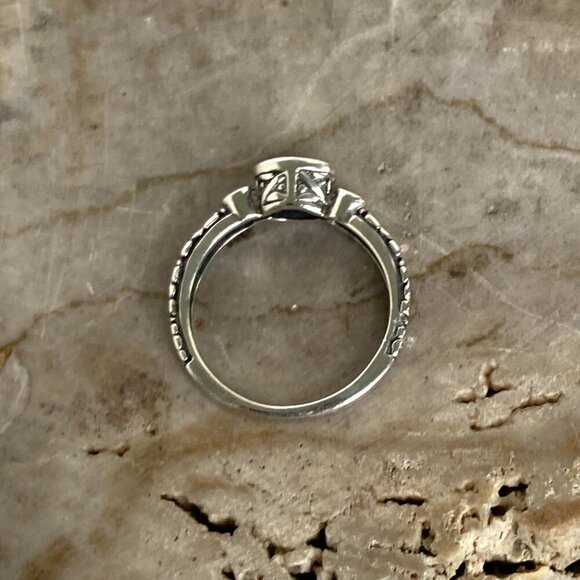 Silpada Sterling Silver 925 Black Faceted Oval Cubic Zirconia Band Ring Sz 8 - Picture 14 of 16